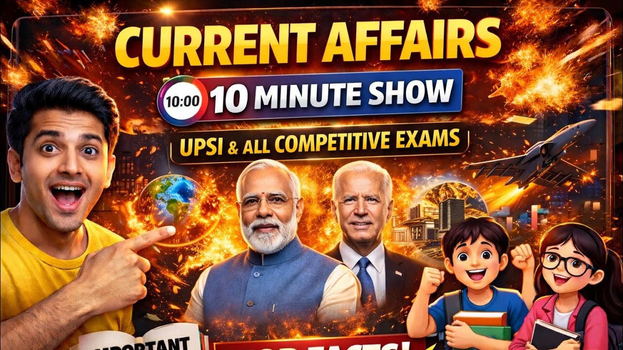  CurrentAffairsToday Hindi in 10 Mintue #10 Mintue show  #AllCompetitiveExams #currentaffairs #gk