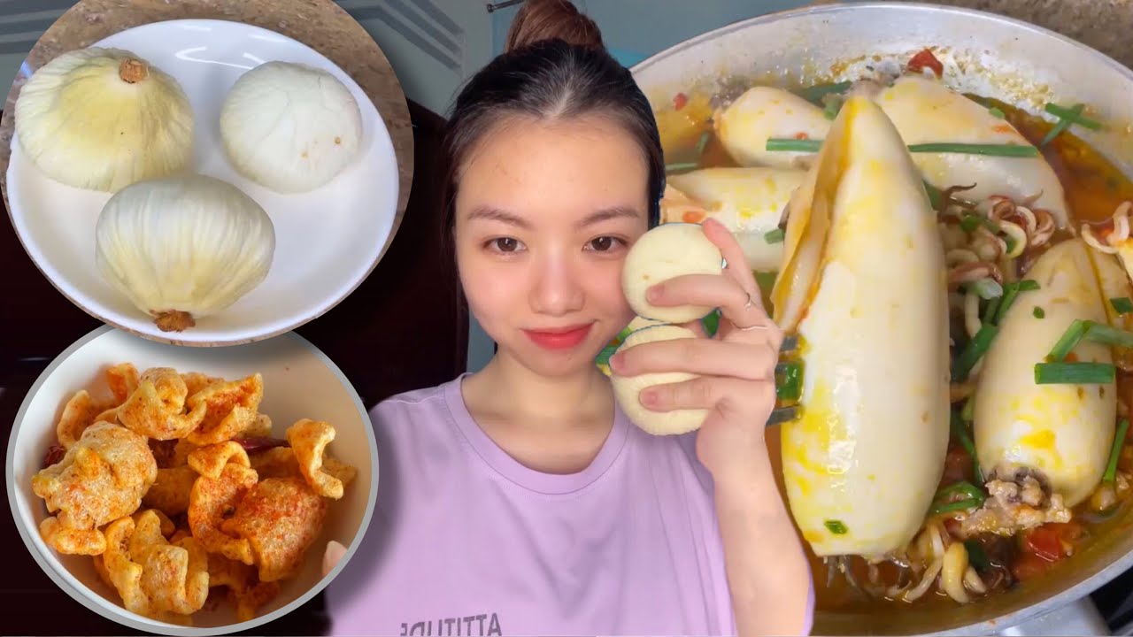 Mực dồn cà sốt thịt siêu to khổng lồ, món ăn huyền thoại chị Đẹp 🤩 p518  | KIMKHÁNHNÈ Vitaminkk