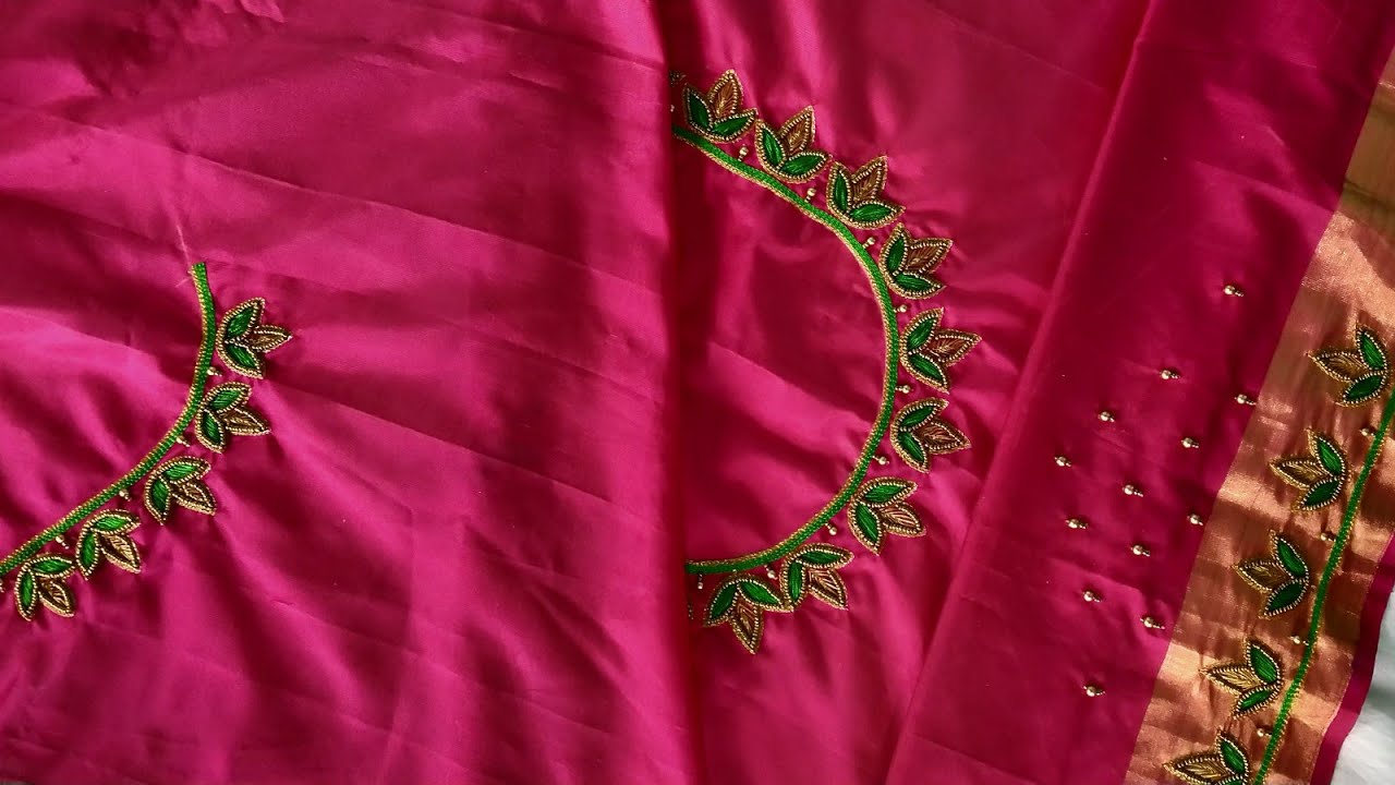 Simple Aari Work Blouse  | Dhara Designers