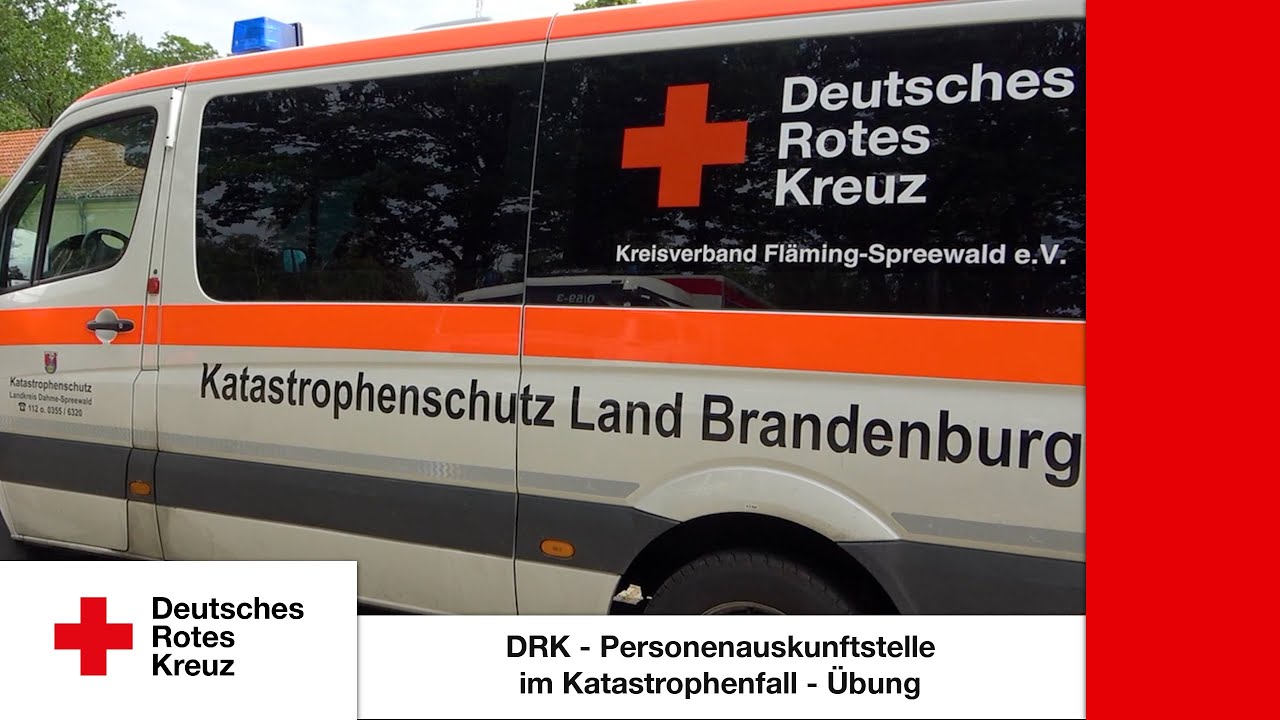 DRK - Personenauskunftstelle im Katastrophenfall - Übung des Kreisverbandes