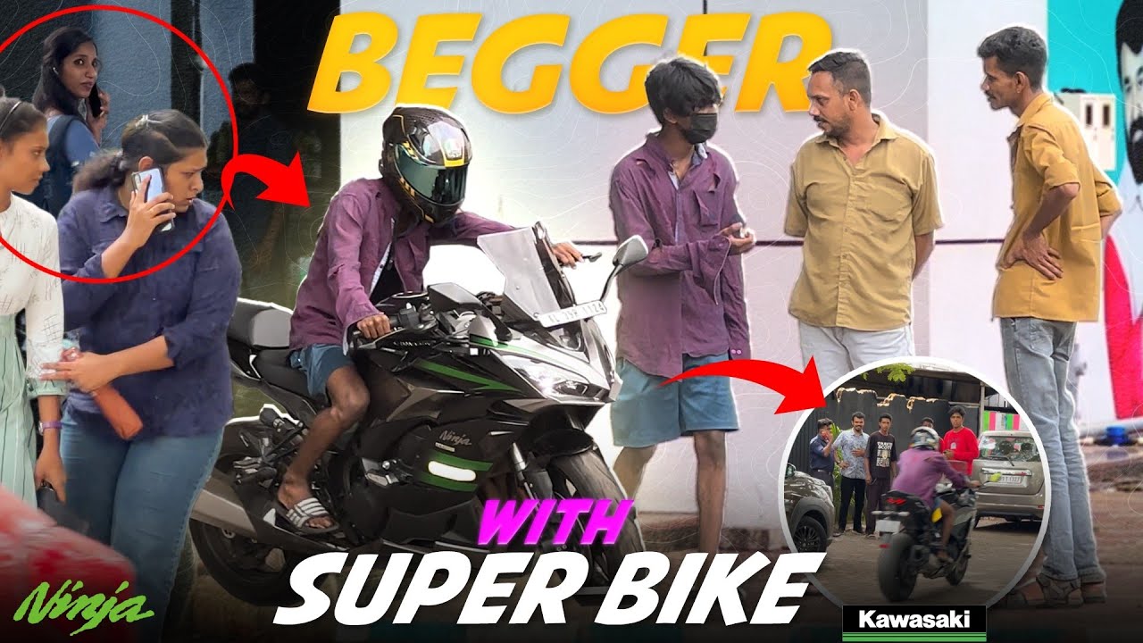 BEGGER WITH SUPERBIKE😨🏍️🔥NINJA 10R-EDWIN BEGGER🤕