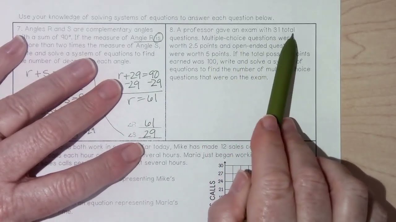 8th Grade Applying Systems of Equations Part 2