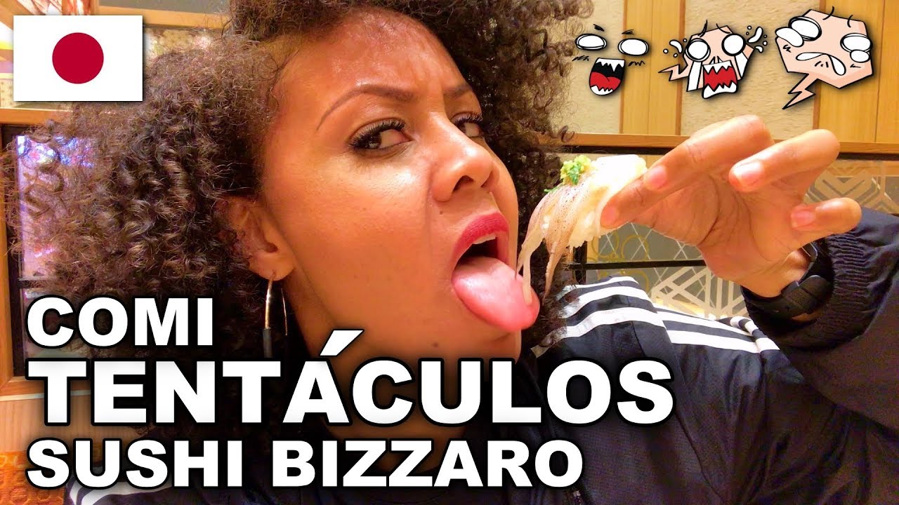 COMI TENTÁCULOS CRU | COMENDO SUSHI NO JAPÃO!