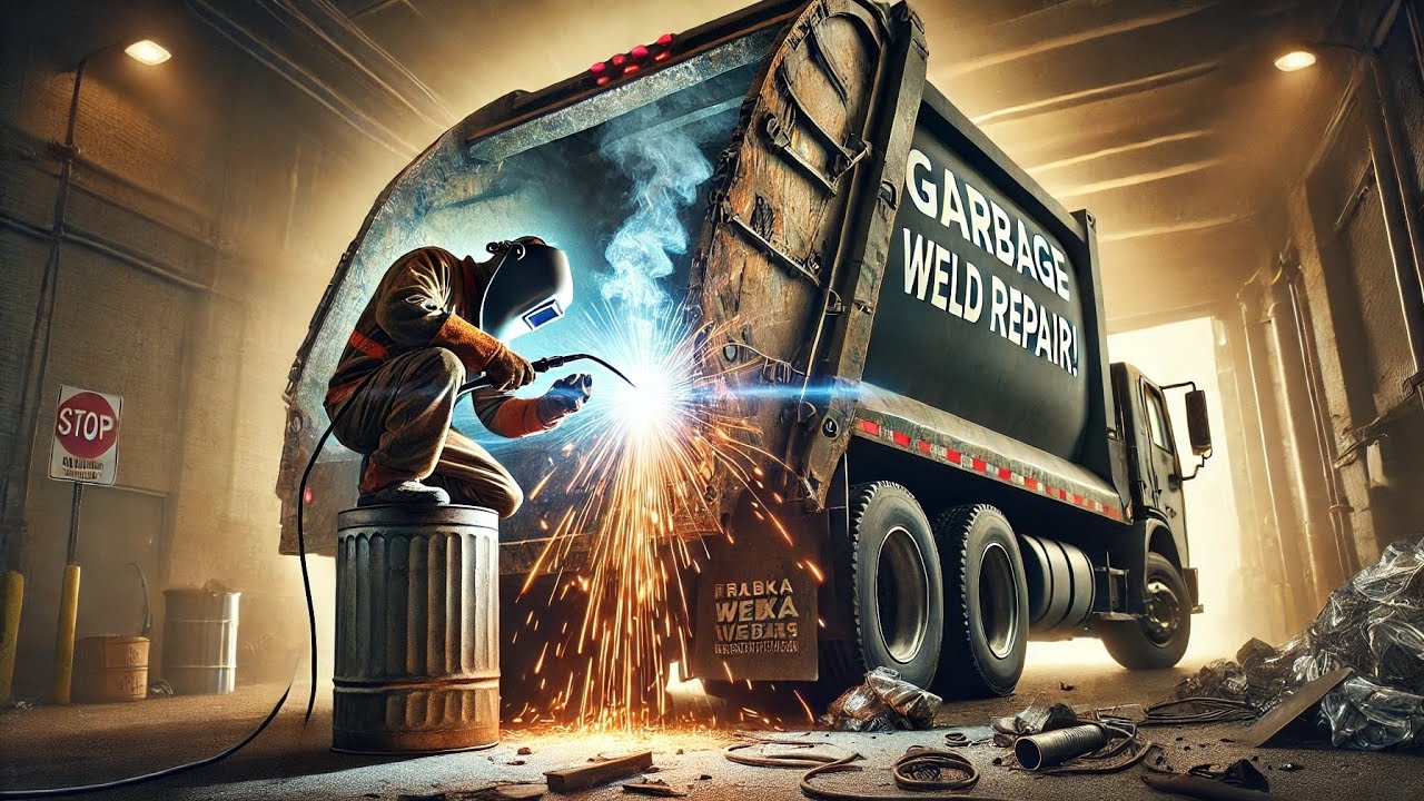 Weld Repair in a Garbage Truck - replacing broken sheet metal