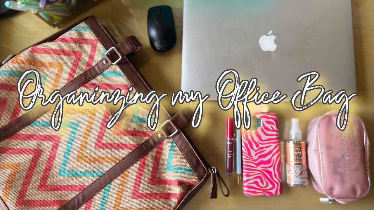 Organising my office bag/ transferring my office essentials to tote bag // himanishah