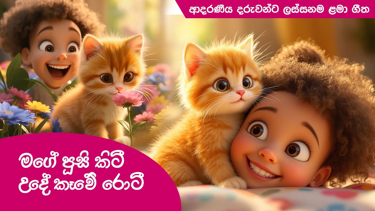 Mage Pusi Kitty මගේ පූසි කිටී උදේ කෑවේ රොටී | Lama Geetha Sinhala | සිංහල ළමා ගීත