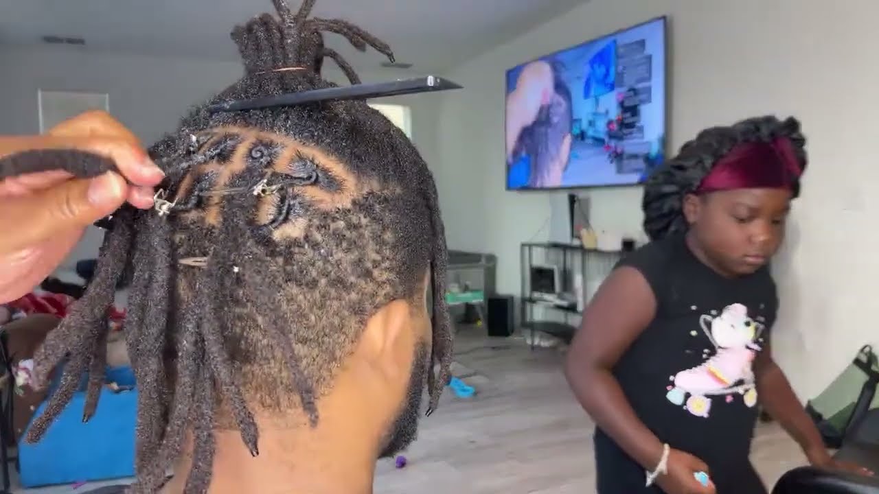 Retwistjng My Husbands Hair ‼️