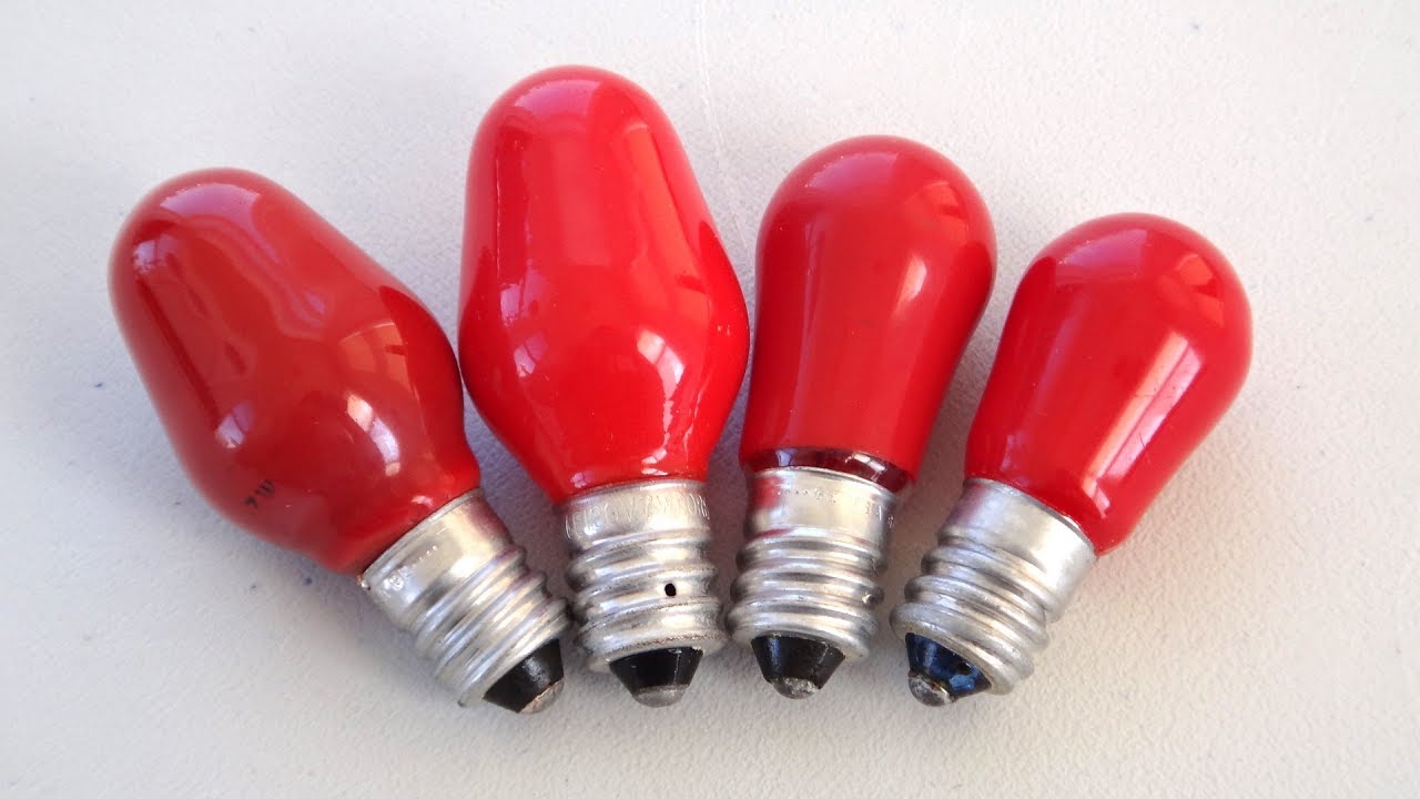GE Westinghouse Red Indicator Incandescent Light Bulbs