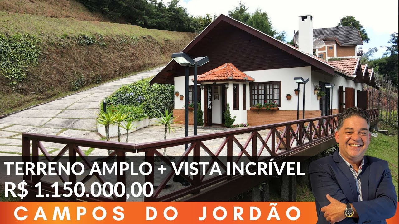 🍁  LINDA VISTA e TERRENO AMPLO em CAMPOS DO JORDÃO / COND. FLORESTAL CLUBE / R$ 1.150.000,00