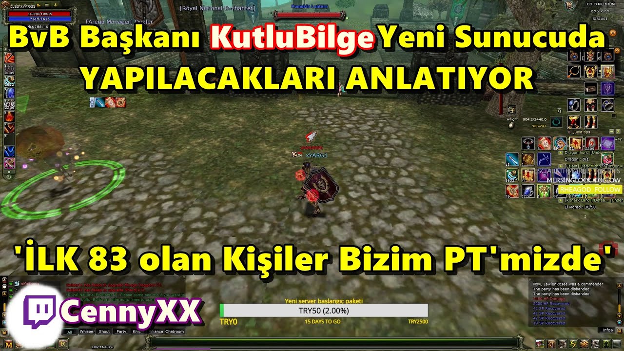 BvB Yeni Sunucuda Ne yapacak Ekipte KimVar Hızlı Kasılma KutluBilge A&ccedil;ıklıyor| CennyXX #knightonline