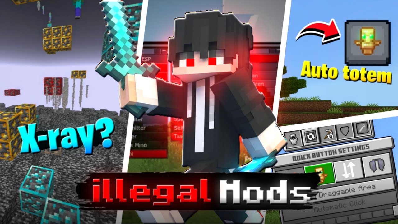 TOP 5 illegal PACKS for MCPE 1.26+/Bedrock (works on servers)