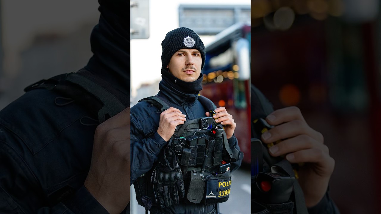Made a police officer smile 😁#streetphotography #cop #policeofficer