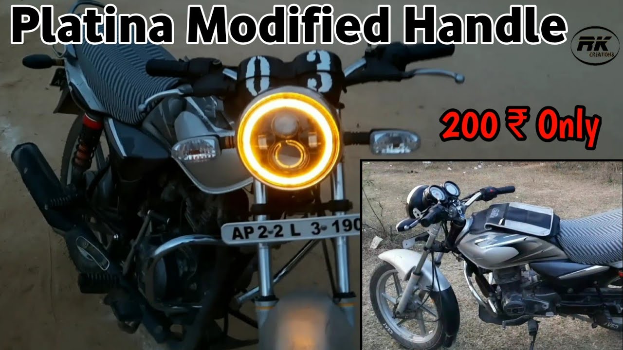 Bajaj Platina Handle Modified | Short Handle modification/ installation for all bike @rkcreations03