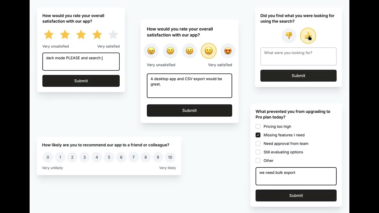 Customer Feedback Analytics Platform: In-App Surveys, CSAT & AI Themes