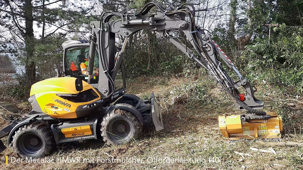 Mecalac Mobilbagger 11MWR - Baurodung und Gartenholzerei