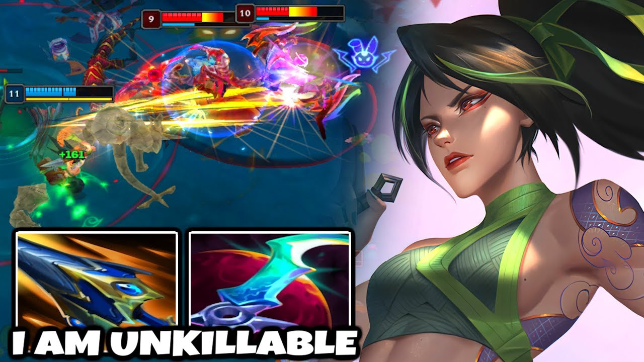 AD AKALI is EVEN MORE ANNOYING TO FACE THAN AP. Now I have healing and shielding!