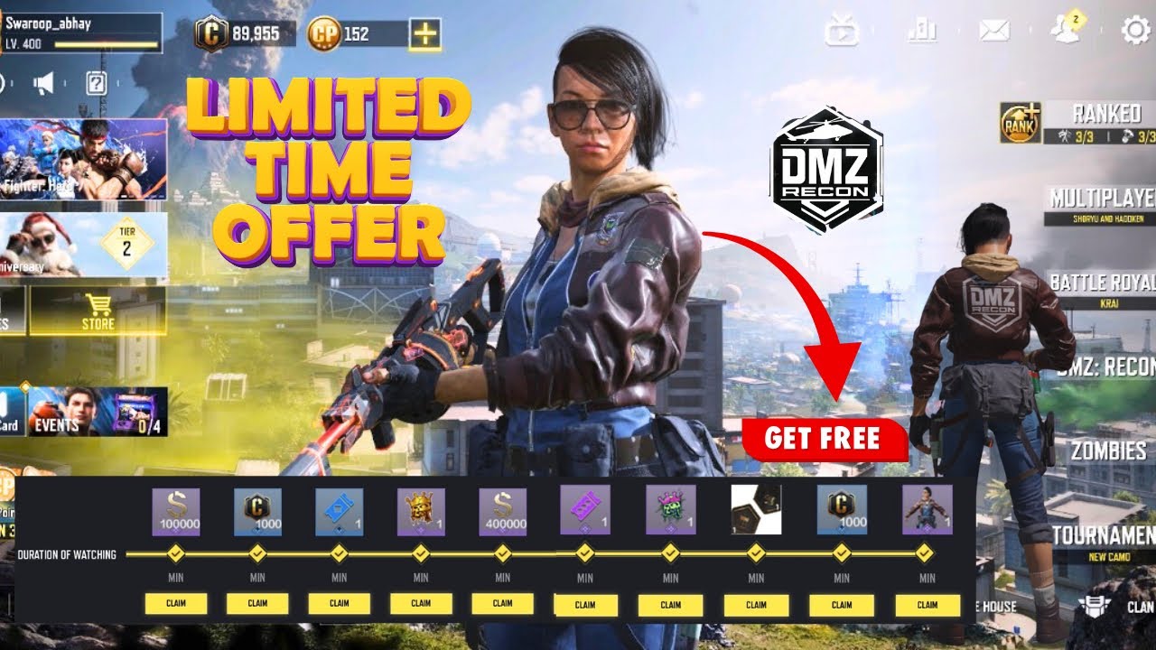 DMZ Recon Live Stream Rewards 🎁 FREE Character in CODM #dmz #cod #livecodm #codmlive #rewards 