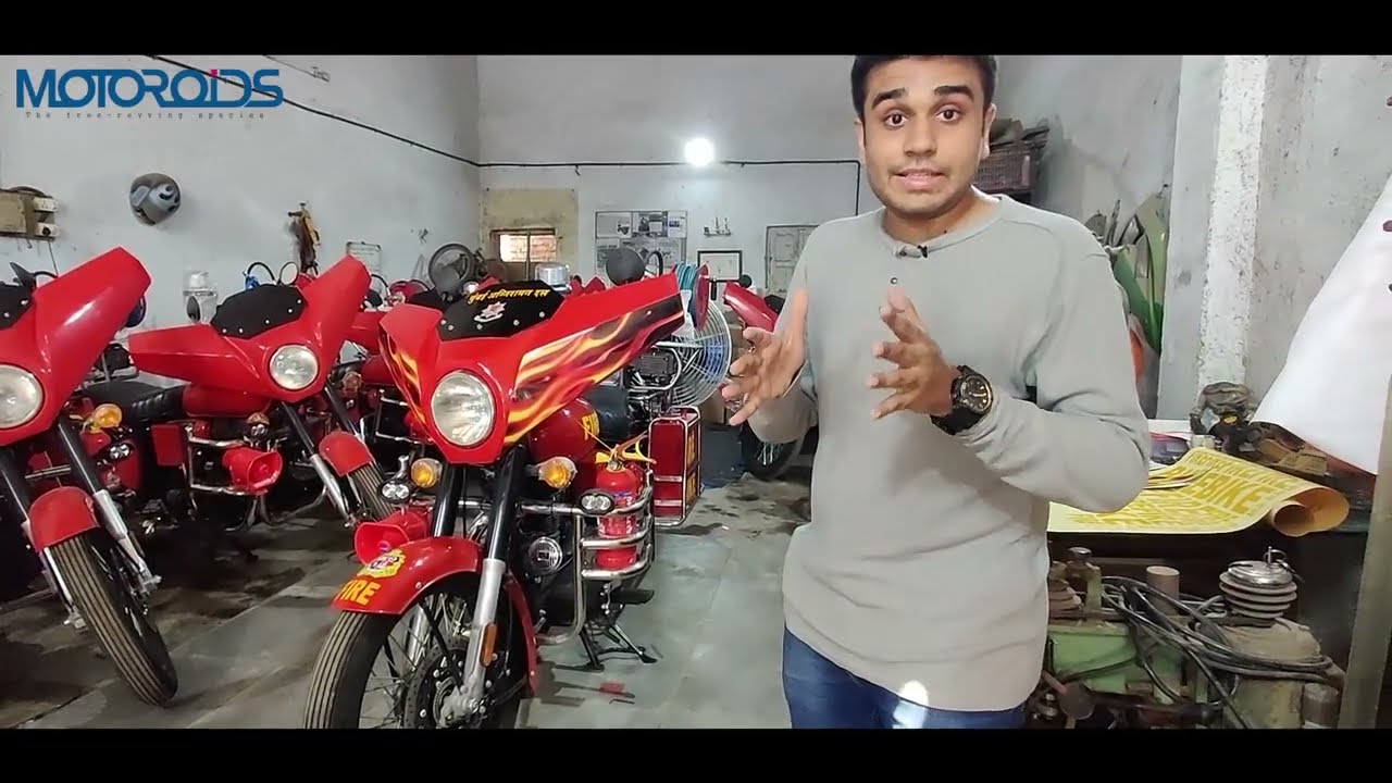 Fire Fighting Customized Motorcycle 2022 India | Every Feature Shown | Motoroids