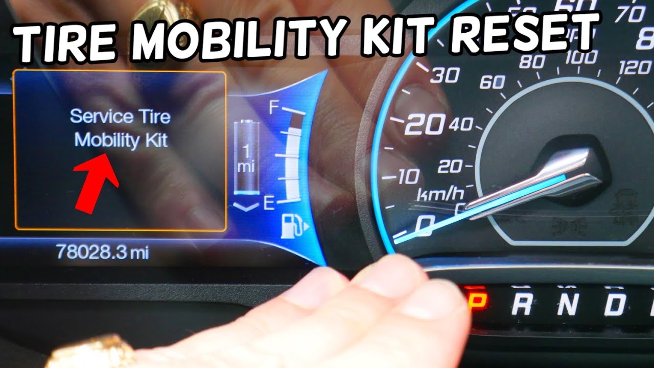 FORD C-MAX FUSION ESCAPE SERVICE TIRE MOBILITY KIT RESET LIGHT