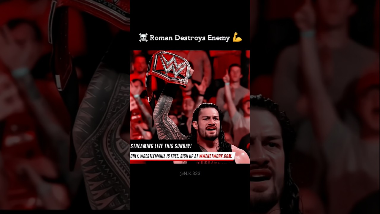 Roman Destroys Enemy💥✨💪💯#romanreigns#shorts #romanreign #wrestling #wwefan