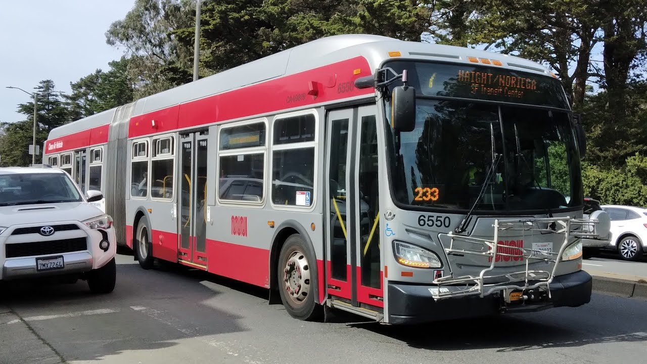 SF Muni 2015 New Flyer XDE60 #6550 on Route 7 Haight/Noriega