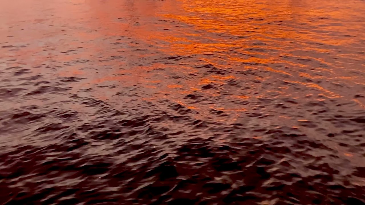 Boston East Bay Epic sunset on water | slow mo