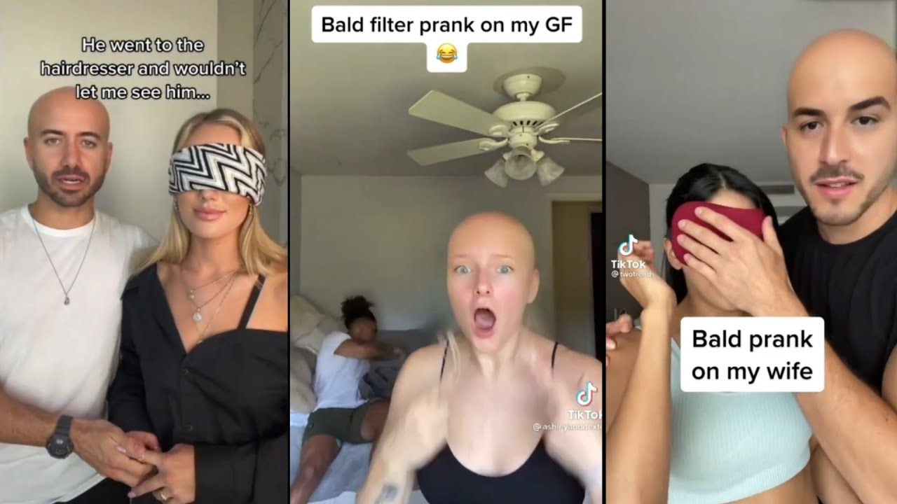 Bald Filter Prank On My Gf And See Her Reaction Tiktok Compilation