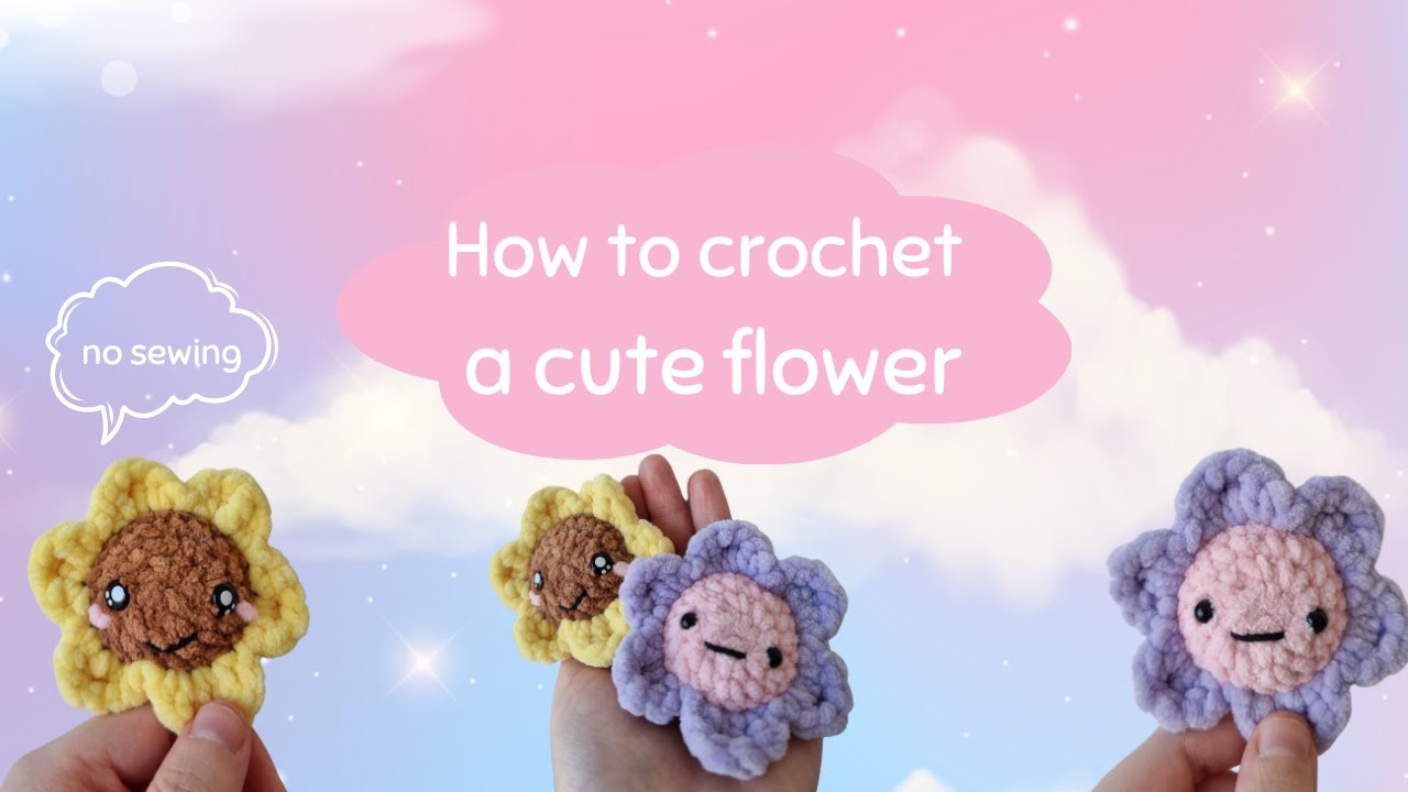 How to crochet cute and easy flower for beginners 🌸🌻❤️