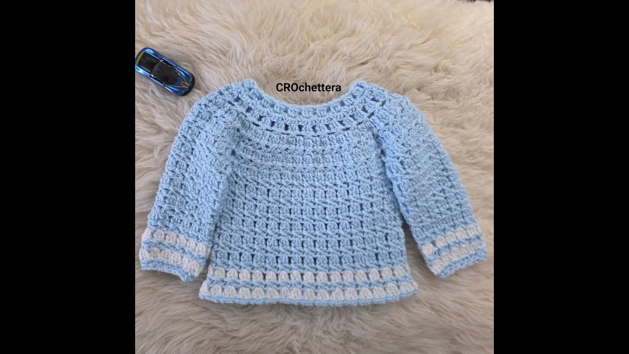 Easy Blue Baby Sweater
