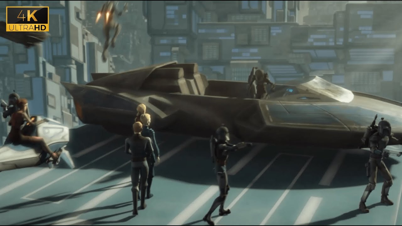 Duchess Satine tries to escape Mandalore | Star Wars The Clone Wars | 4K