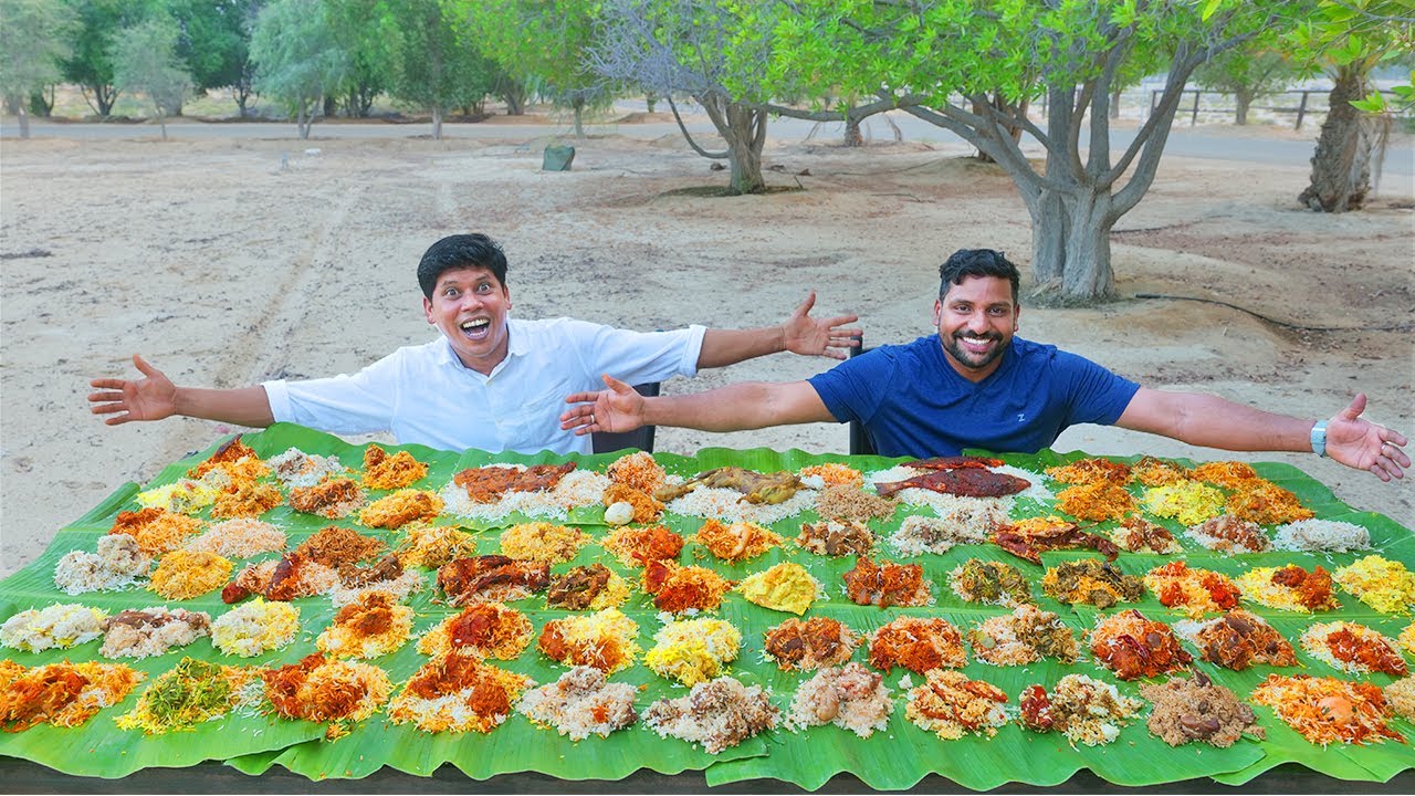 100 VARIETIES BIRYANI | 100 Varieties Of Biryani Tasting In Dubai | Village Food