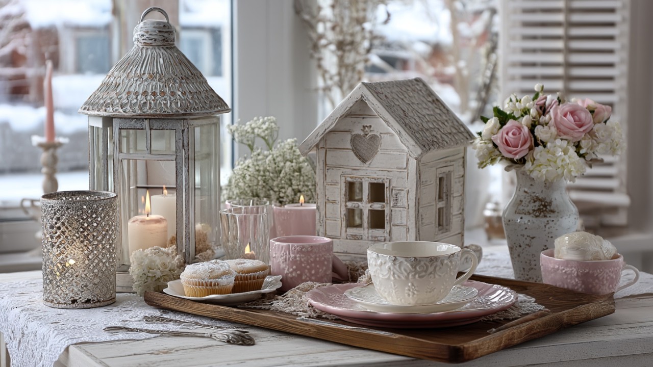 Romantic Shabby Chic Winter Decor | Cozy & Elegant Cottage Style