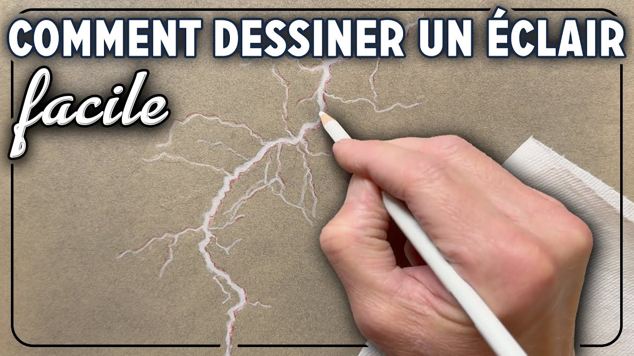 COMMENT DESSINER UN ÉCLAIR, LA FOUDRE, L'ORAGE FACILEMENT POUR DÉBUTANTS