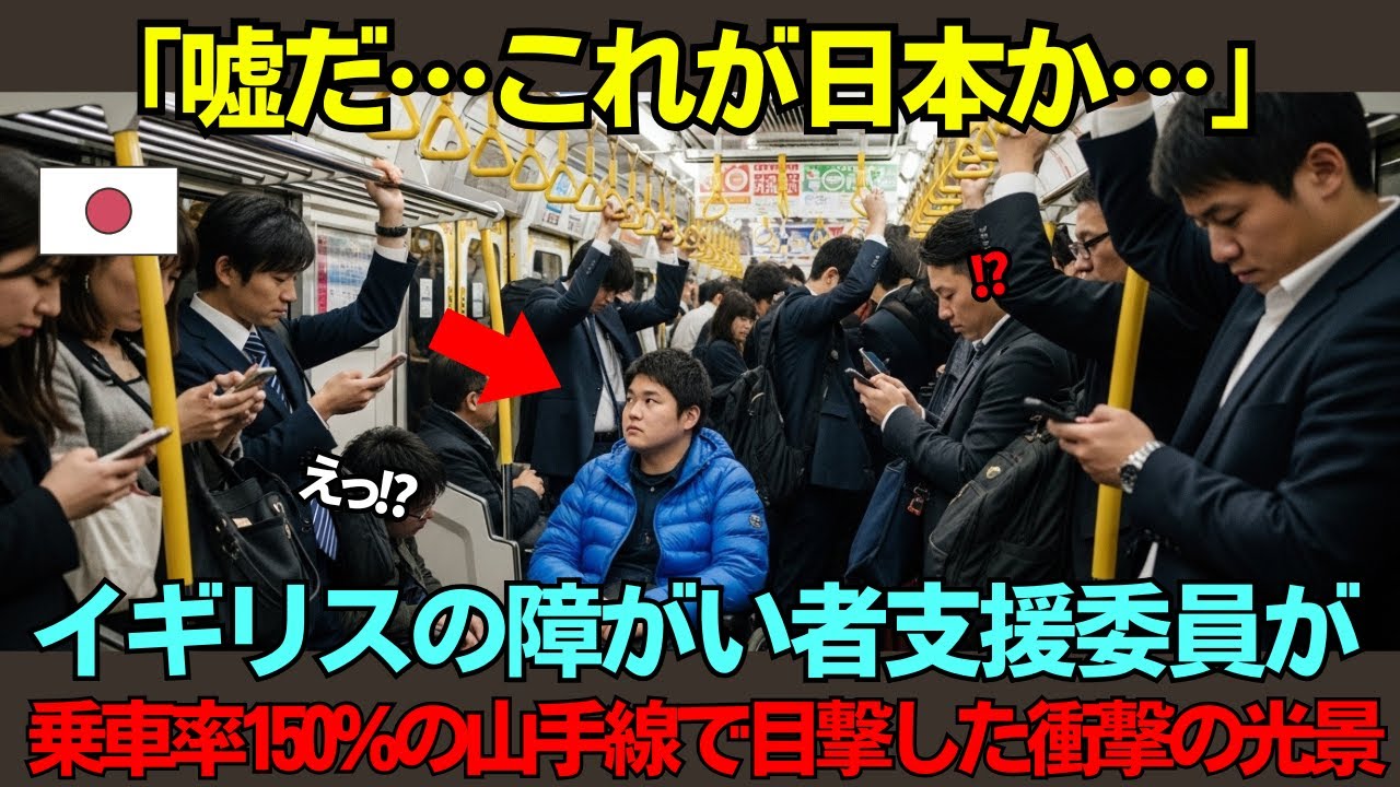 【海外の反応】「嘘…これが日本人…」イギリス人障害者支援専門家が乗車率150%の山手線で目撃した衝撃の光景とは！？