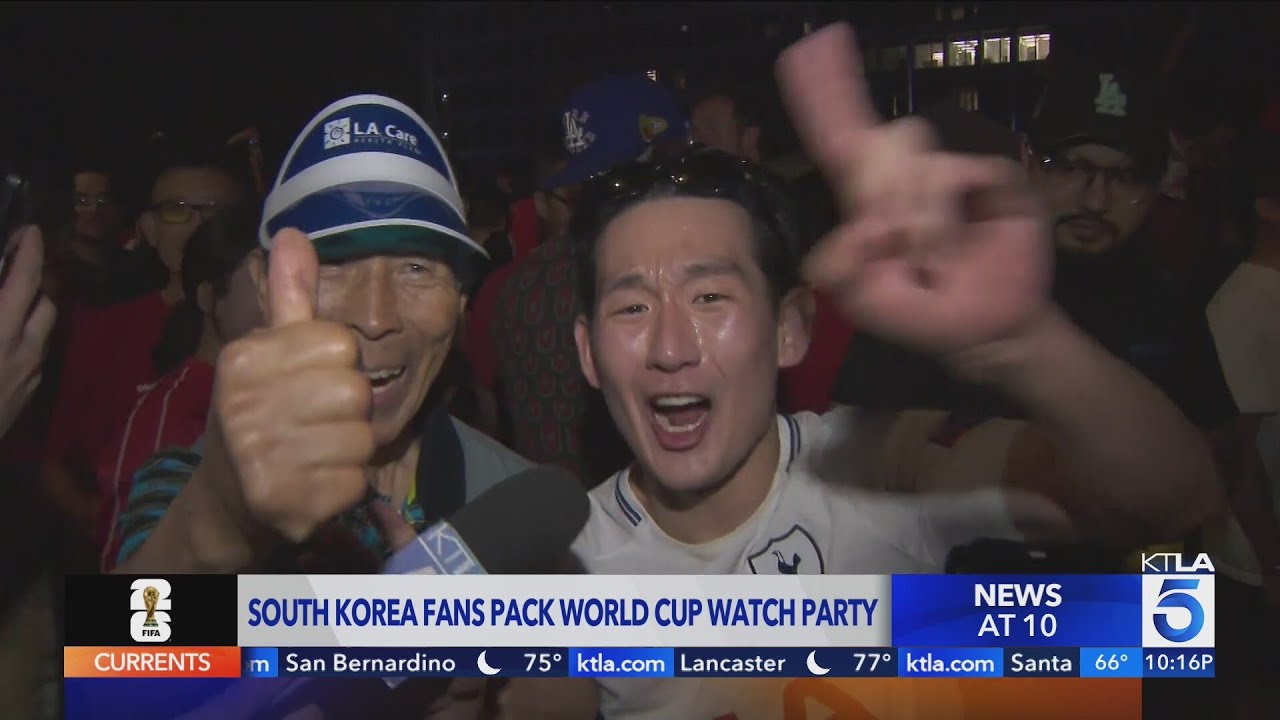 Fans pack Koreatown park in L.A. for World Cup match