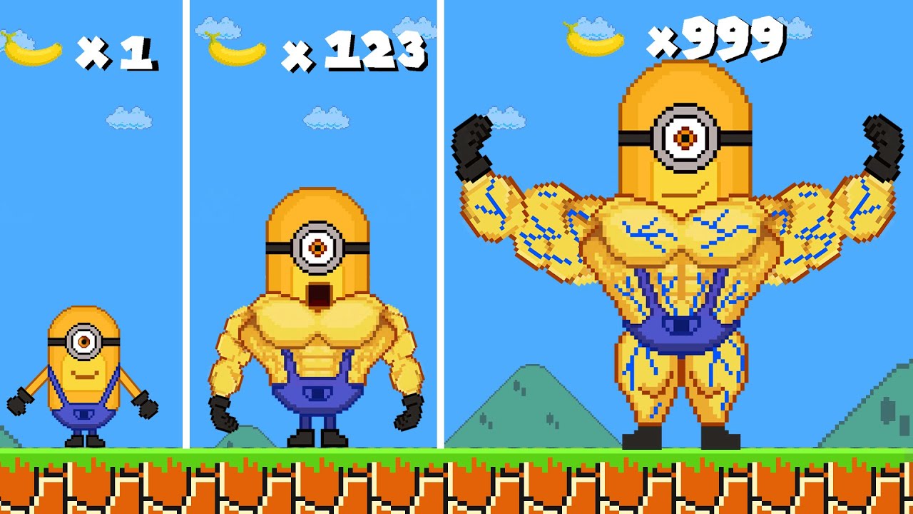 Upgrading Minion to the Strongest Muscle Ever in Super Mario bros | Game Up