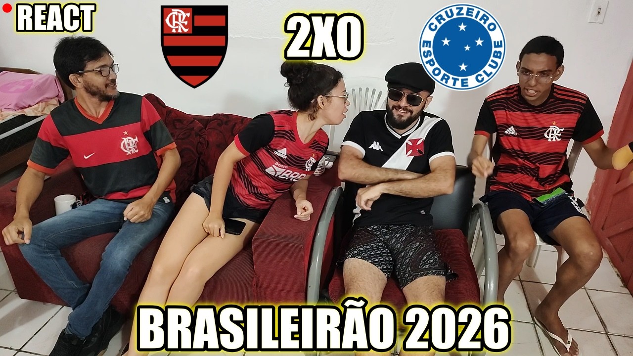REAÇÕES VASCAÍNAS FLAMENGO 2 X 0 CRUZEIRO BRASILEIRÃO 2026