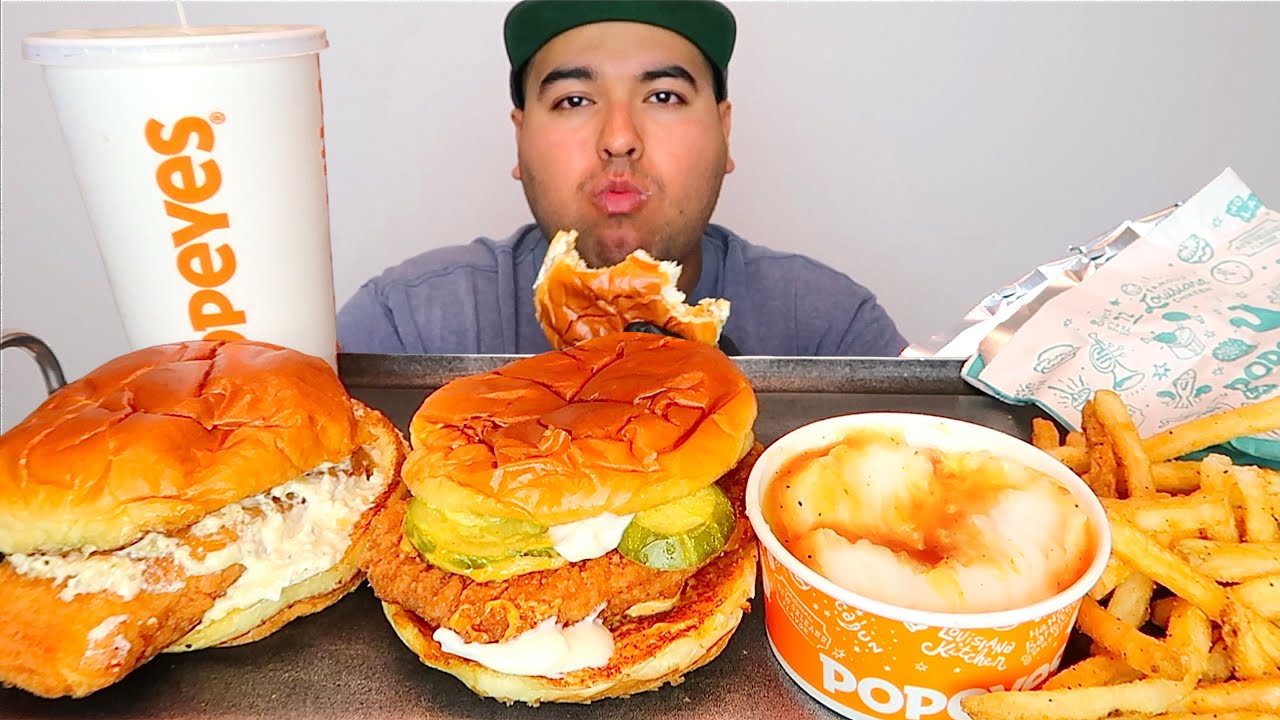 Eating Popeyes Chicken