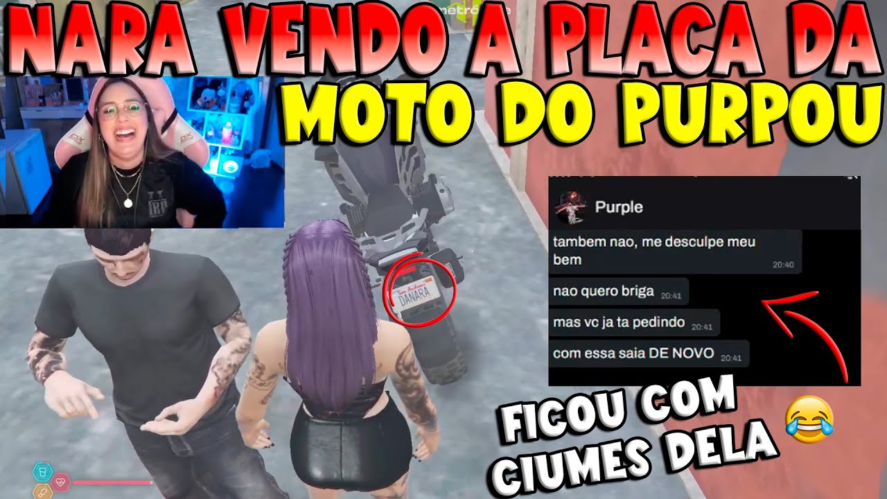 NARA DEIXOU O PURPOU TILTI COM A SUA SAIA + PLACA DA MOTO DELE COM O NOME DELA 😍🔥 -KOGA GTA RP CLIPS