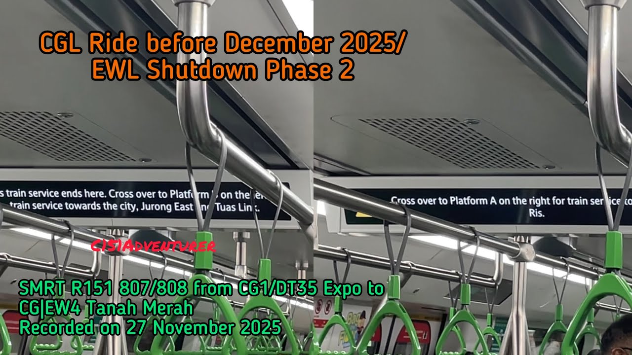 [CGL Ride before EWL SD2] SMRT R151 807/808 Ride from CG1/DT35 Expo to CG|EW4 Tanah Merah