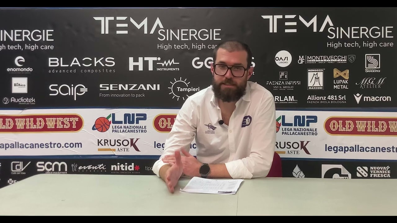 Tema Sinergie Faenza - Quarrata 81-83, la conferenza stampa di Davide Matteoni