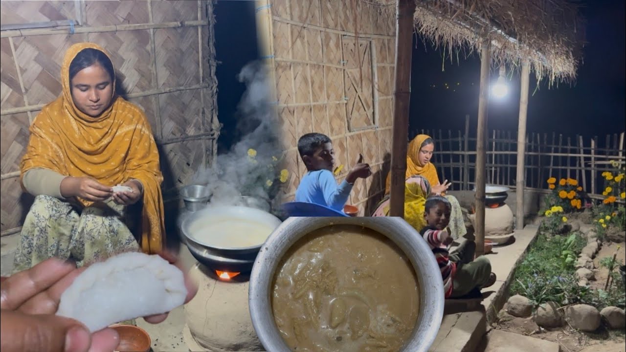 শীতের রাতে খেজুর গুড়ের দুধ পুলি পিঠা বানালাম সবার জন্য | Bengali pitha recipe 