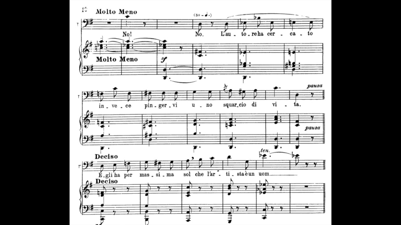 Titta Ruffo - Leoncavallo: Pagliacci: Si puo (1912) [score]