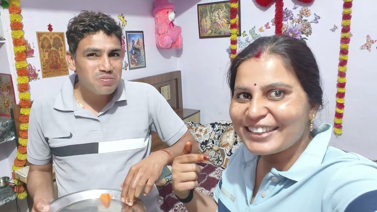 पति देव जी ने किया घर का काम 