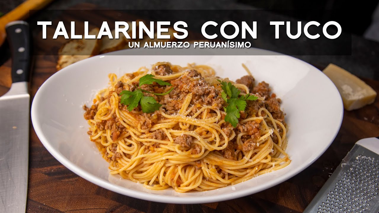 TALLARINES CON TUCO CON CARNE O TALLARINES ROJOS CON CARNE | ACOMER.PE | COMIDA PERUANA