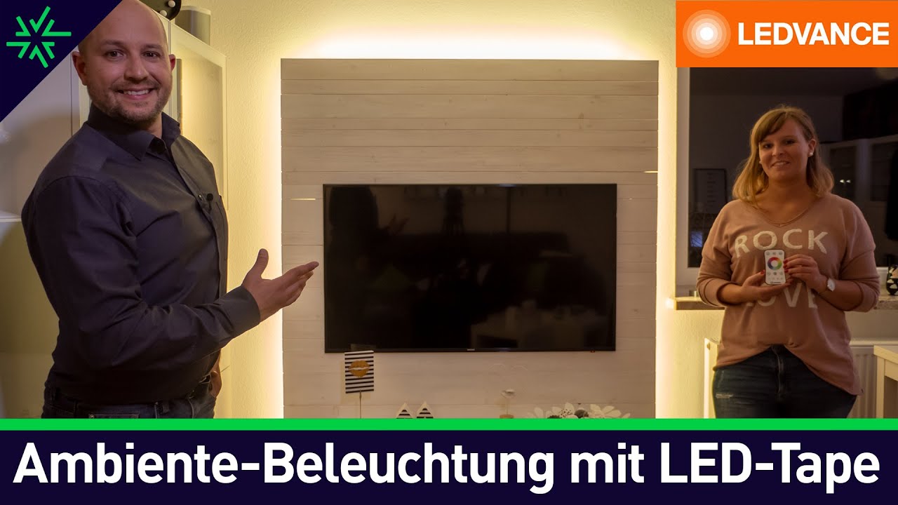 TV Hintergrund und Ambiente-Beleuchtung mit LEDVANCE RGBW LED-Tape selber machen – DIY –