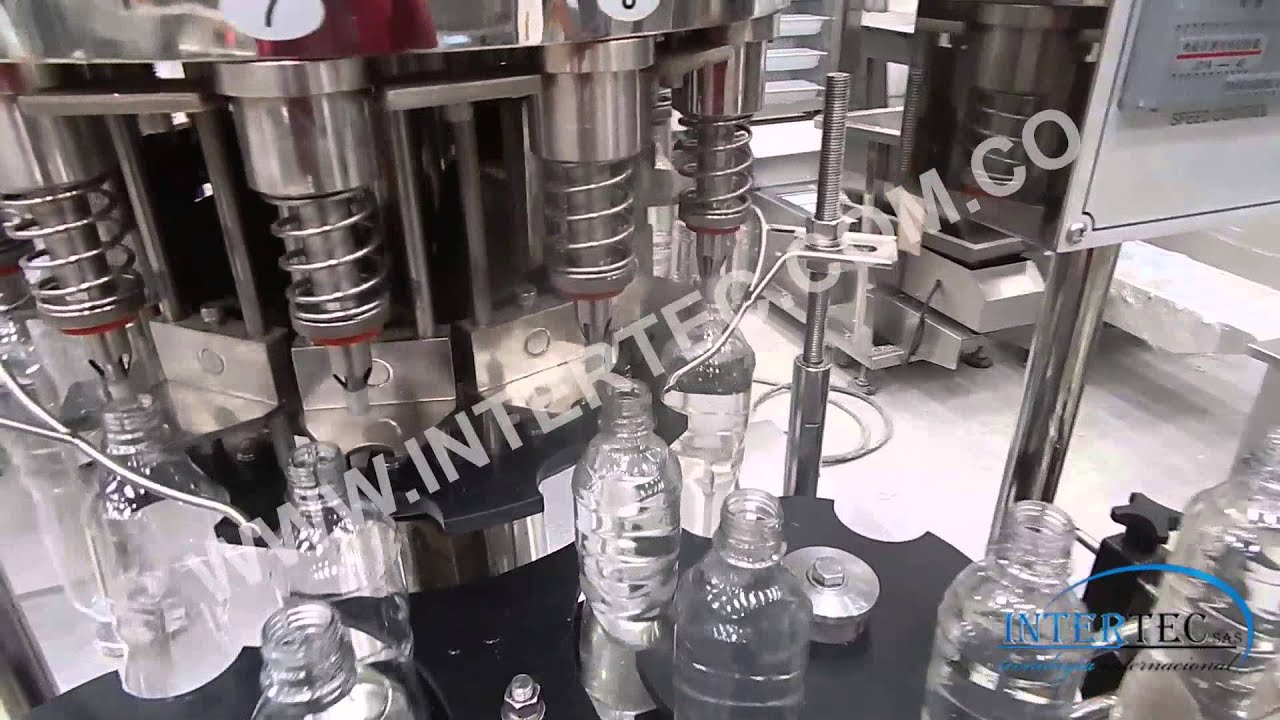 Embotelladora lineal rotativa automatica 2000 bph 600 ml de agua