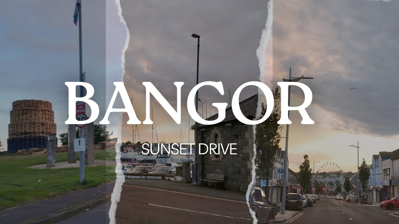 Bangor Northern Ireland - 4k Sunset Drive