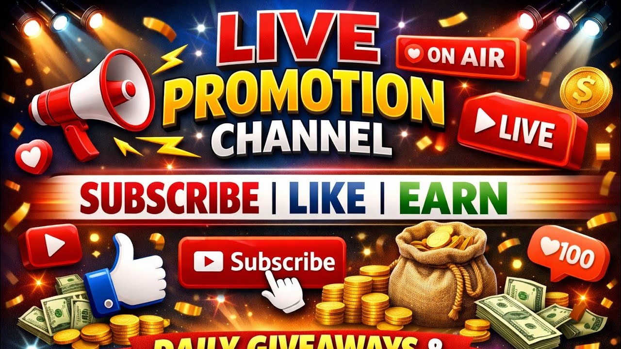 🔥 LIVE PROMOTION | GROW YOUR CHANNEL #youtubegrowtg #growyourchannel #channelgrowth #realsubscribers