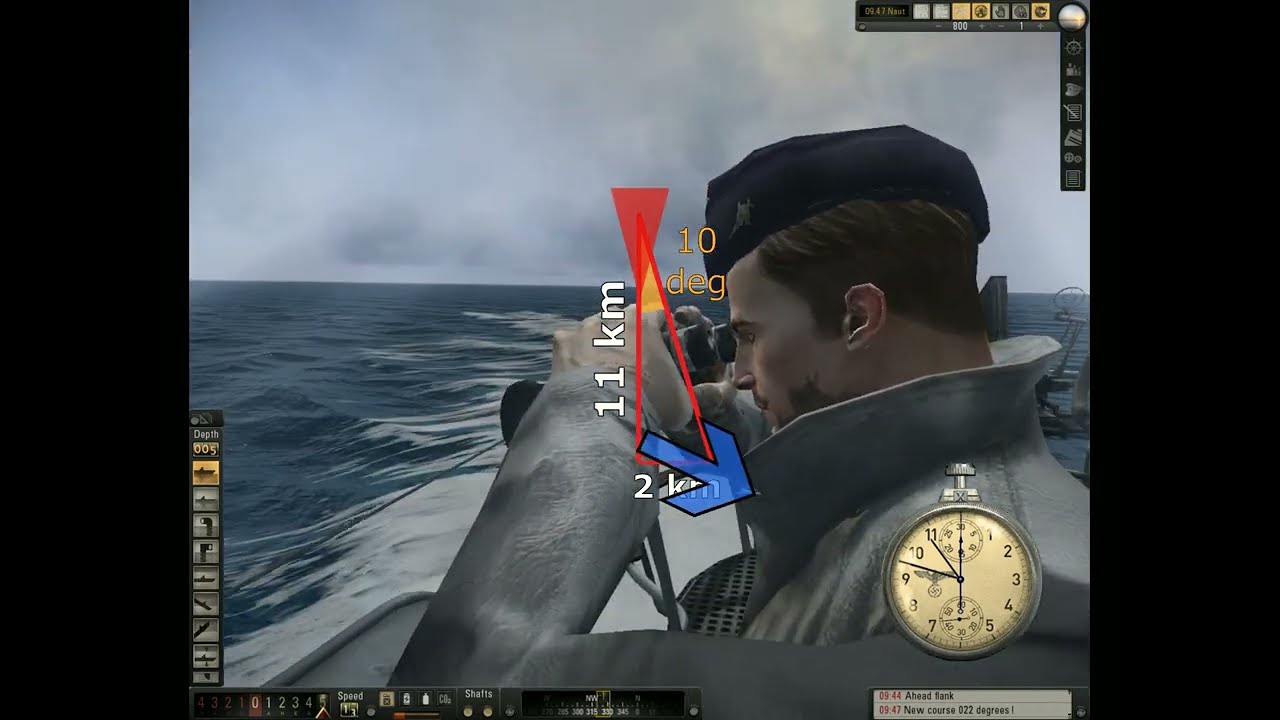 Day torpedo attack single target | Дневная торпедная атака одиночной цели.